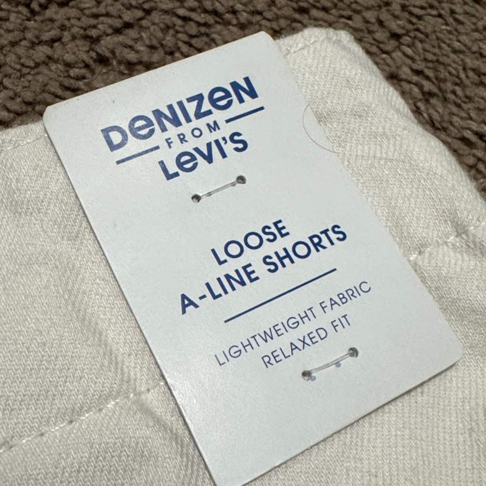 Denizen by Levi’s White Cotton Denim Shorts-Sz 10-Loose A-Line Style-Relaxed Fit - Picture 2 of 10